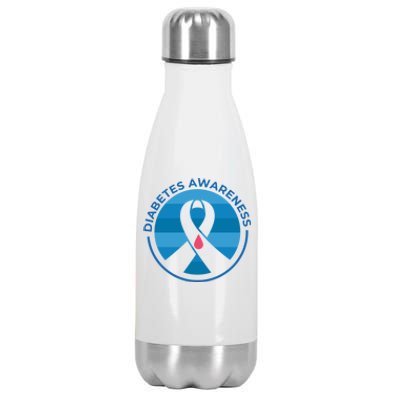 Diabetes Awareness Symbol Stainless Steel Insulated Water Bottle