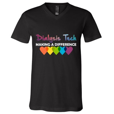 Dialysis Tech Making A Difference V-Neck T-Shirt