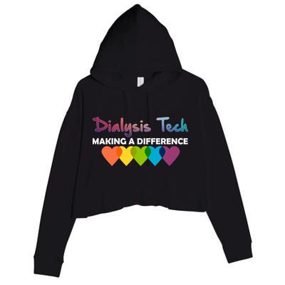 Dialysis Tech Making A Difference Crop Fleece Hoodie