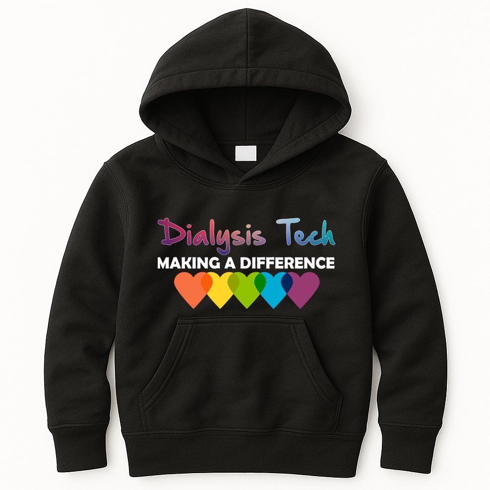 Dialysis Tech Making A Difference Kids Hoodie