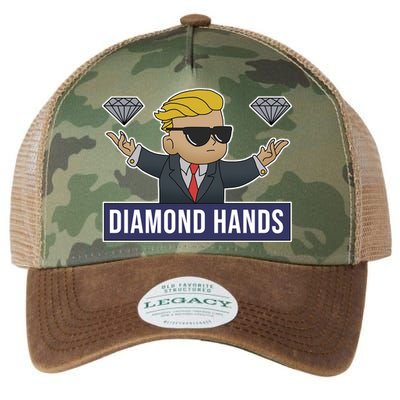 Diamond Hands Funny Stock Meme Legacy Tie Dye Trucker Hat