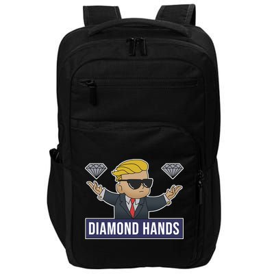Diamond Hands Funny Stock Meme Impact Tech Backpack