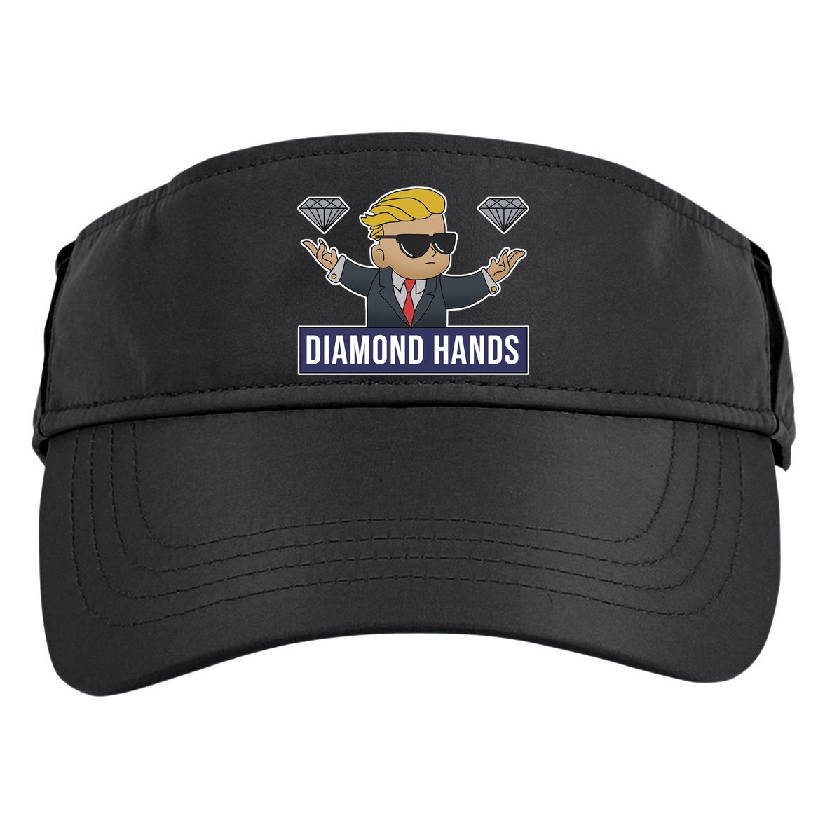 Diamond Hands Funny Stock Meme Adult Drive Performance Visor