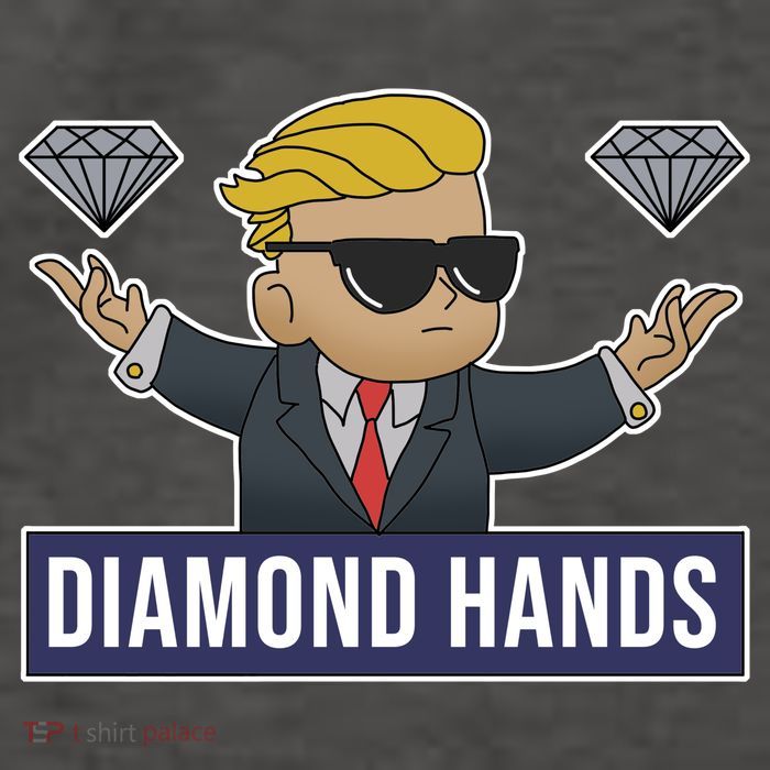 Diamond Hands Funny Stock Meme Vector Backpack