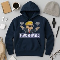 Diamond Hands Funny Stock Meme Hoodie