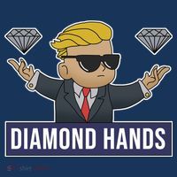Diamond Hands Funny Stock Meme Sustainable Bucket Hat