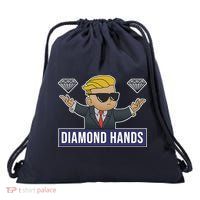 Diamond Hands Funny Stock Meme Drawstring Bag