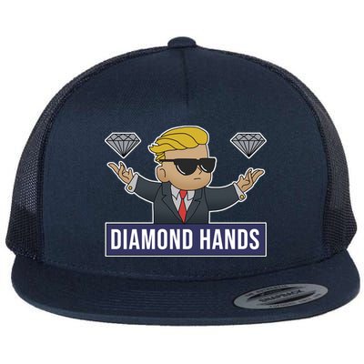 Diamond Hands Funny Stock Meme Flatbill Hat