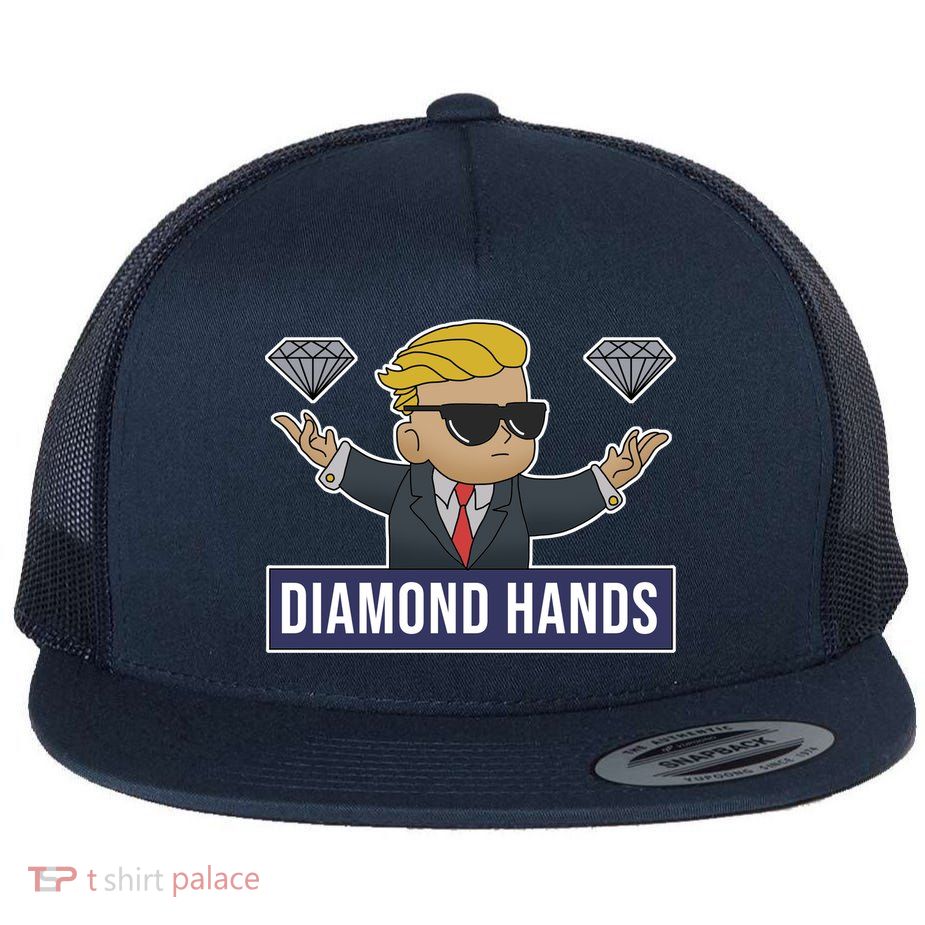 Diamond Hands Funny Stock Meme Flatbill Hat