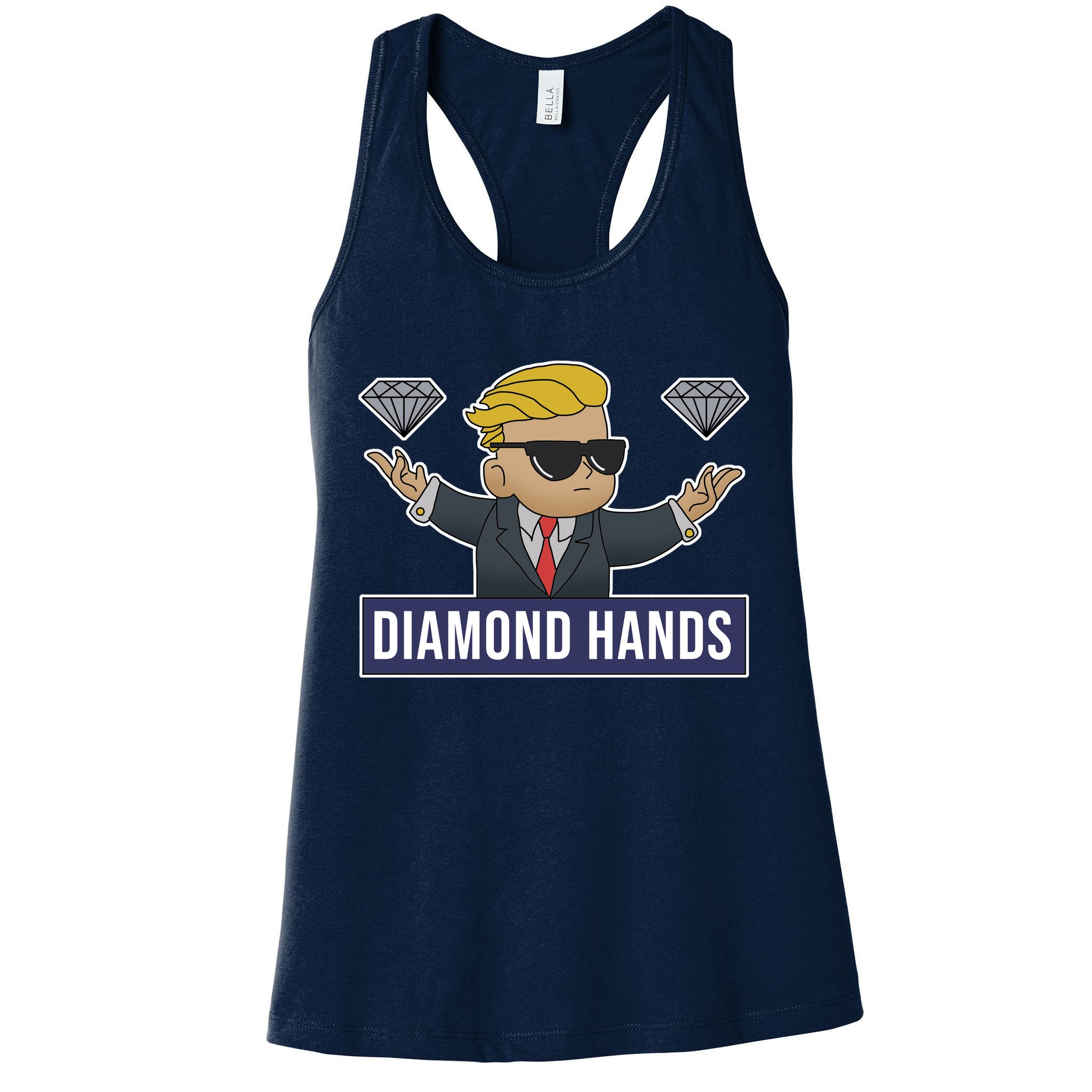 Diamond Hands Funny Stock Meme Womens Tank Top