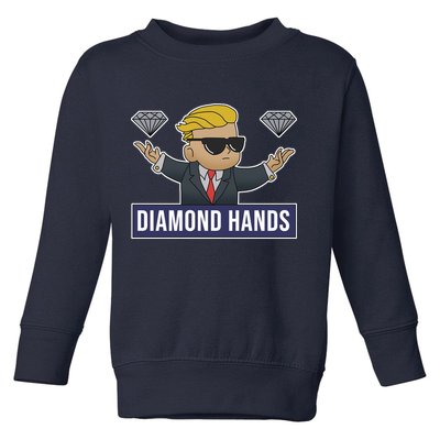 Diamond Hands Funny Stock Meme Toddler Sweatshirt