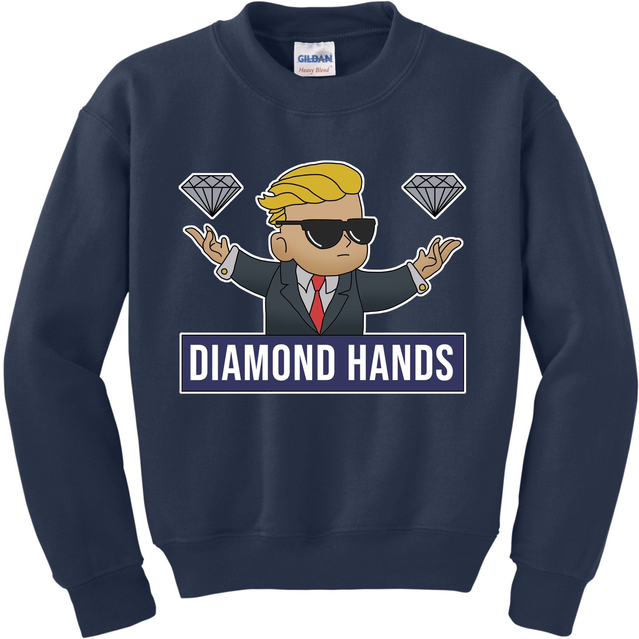 Diamond Hands Funny Stock Meme Kids Sweatshirt
