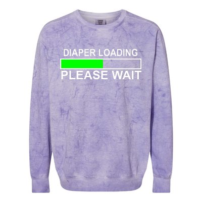 Diaper Loading Please Wait Colorblast Crewneck Sweatshirt