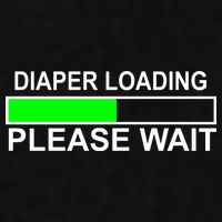 Diaper Loading Please Wait Ladies PosiCharge Tri-Blend Wicking Tank