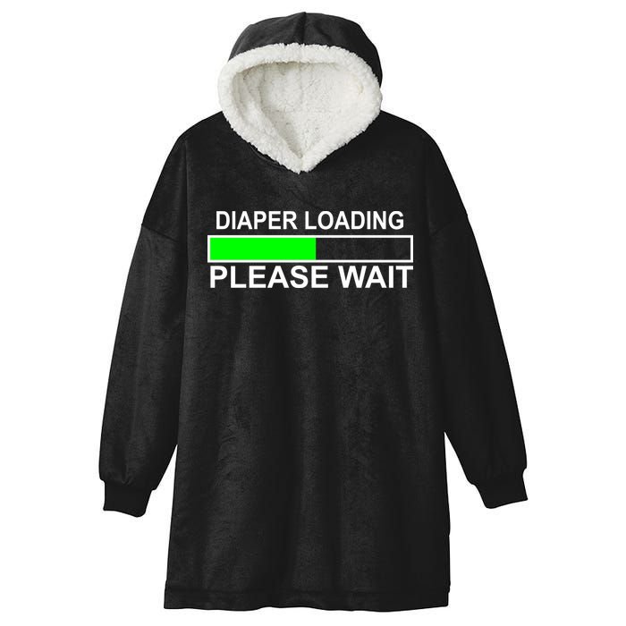 Diaper Loading Please Wait Hooded Wearable Blanket