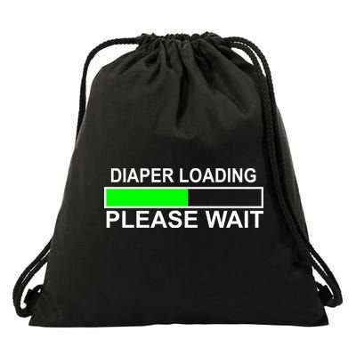 Diaper Loading Please Wait Drawstring Bag