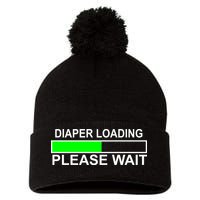 Diaper Loading Please Wait Pom Pom 12in Knit Beanie