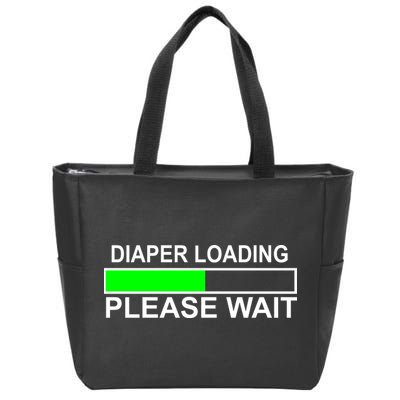 Diaper Loading Please Wait Zip Tote Bag