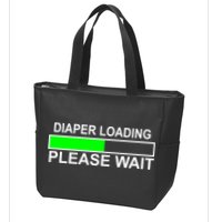 Diaper Loading Please Wait Zip Tote Bag