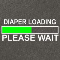 Diaper Loading Please Wait Cotton Canvas Backpack