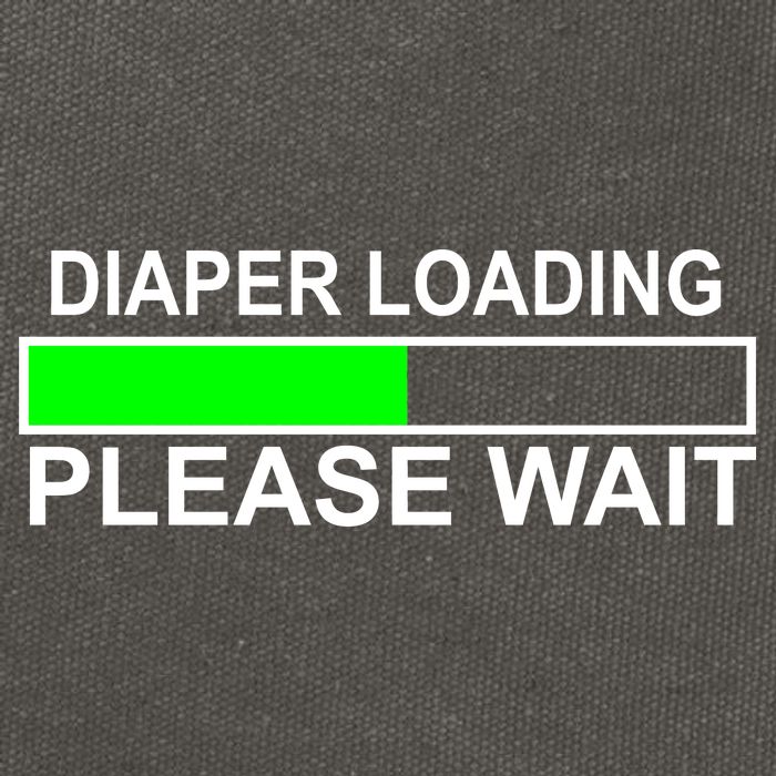 Diaper Loading Please Wait Cotton Canvas Backpack