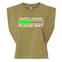 Diaper Loading Please Wait Garment-Dyed Women's Muscle Tee