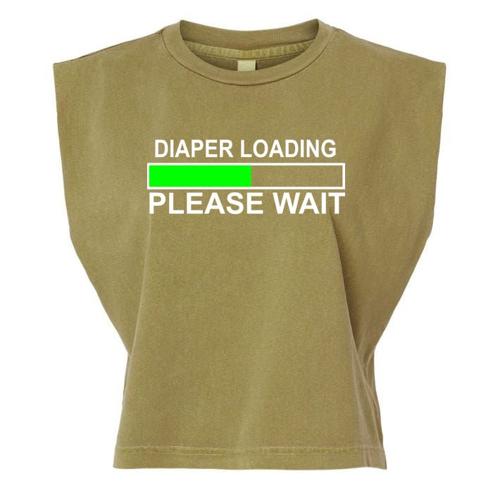 Diaper Loading Please Wait Garment-Dyed Women's Muscle Tee