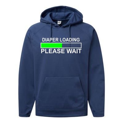 Diaper Loading Please Wait Performance Fleece Hoodie