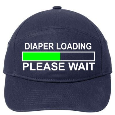 Diaper Loading Please Wait 7-Panel Snapback Hat