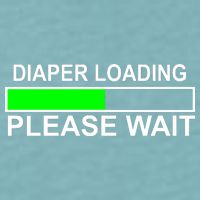 Diaper Loading Please Wait Sueded Cloud Jersey T-Shirt