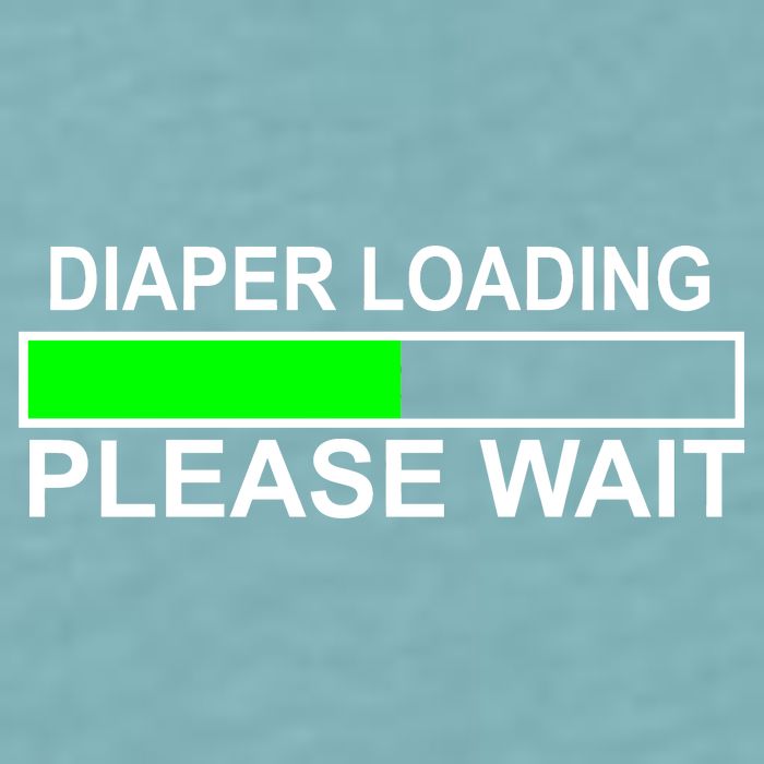Diaper Loading Please Wait Sueded Cloud Jersey T-Shirt