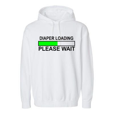 Diaper Loading Please Wait Garment-Dyed Fleece Hoodie