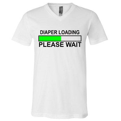 Diaper Loading Please Wait V-Neck T-Shirt