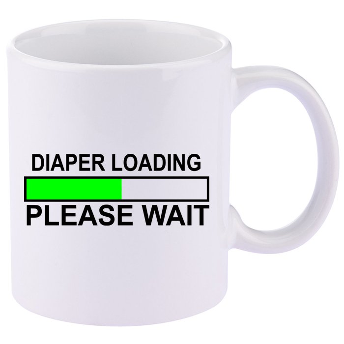 Diaper Loading Please Wait 11oz C Handle Ceramic Mug