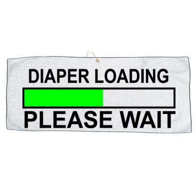 Diaper Loading Please Wait Large Microfiber Waffle Golf Towel