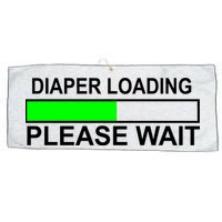 Diaper Loading Please Wait Large Microfiber Waffle Golf Towel