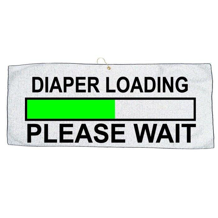 Diaper Loading Please Wait Large Microfiber Waffle Golf Towel