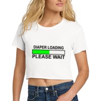 Diaper Loading Please Wait Crop Top