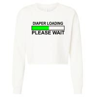 Diaper Loading Please Wait Cropped Pullover Crew