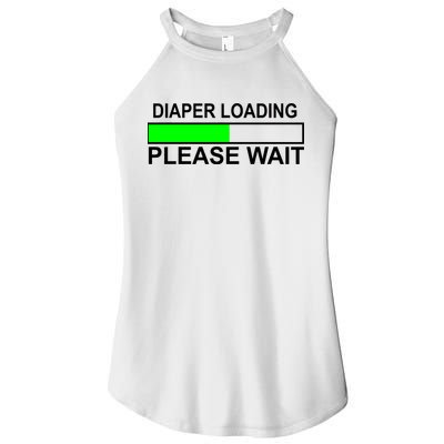 Diaper Loading Please Wait Women's Perfect Tri Rocker Tank