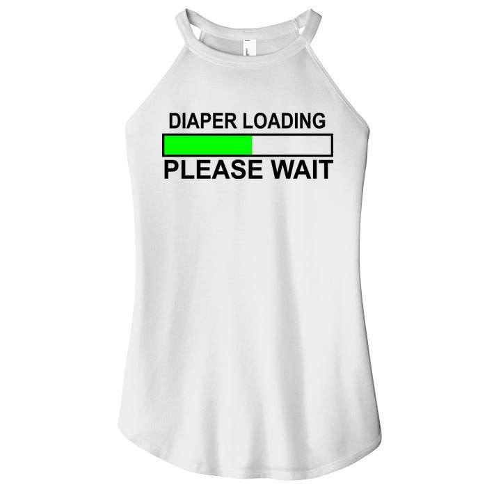 Diaper Loading Please Wait Women's Perfect Tri Rocker Tank