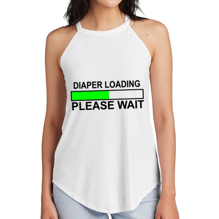 Diaper Loading Please Wait Women's Perfect Tri Rocker Tank