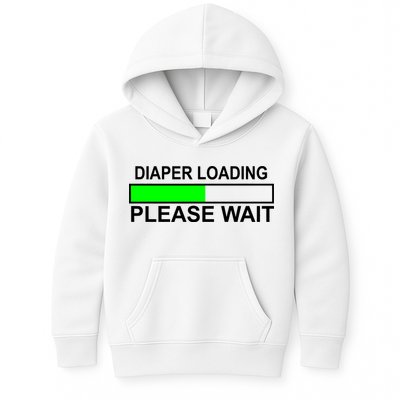 Diaper Loading Please Wait Kids Hoodie