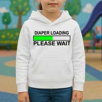 Diaper Loading Please Wait Kids Hoodie