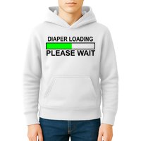 Diaper Loading Please Wait Kids Hoodie
