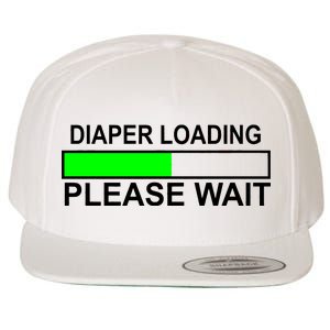 Diaper Loading Please Wait Wool Snapback Cap