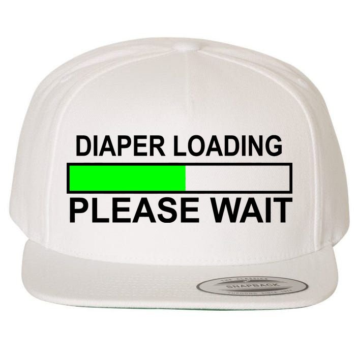 Diaper Loading Please Wait Wool Snapback Cap