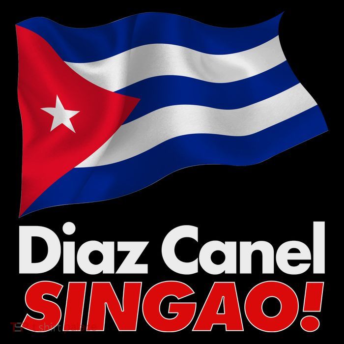 Diaz Canel Singao! Cuban Flag Hoodie