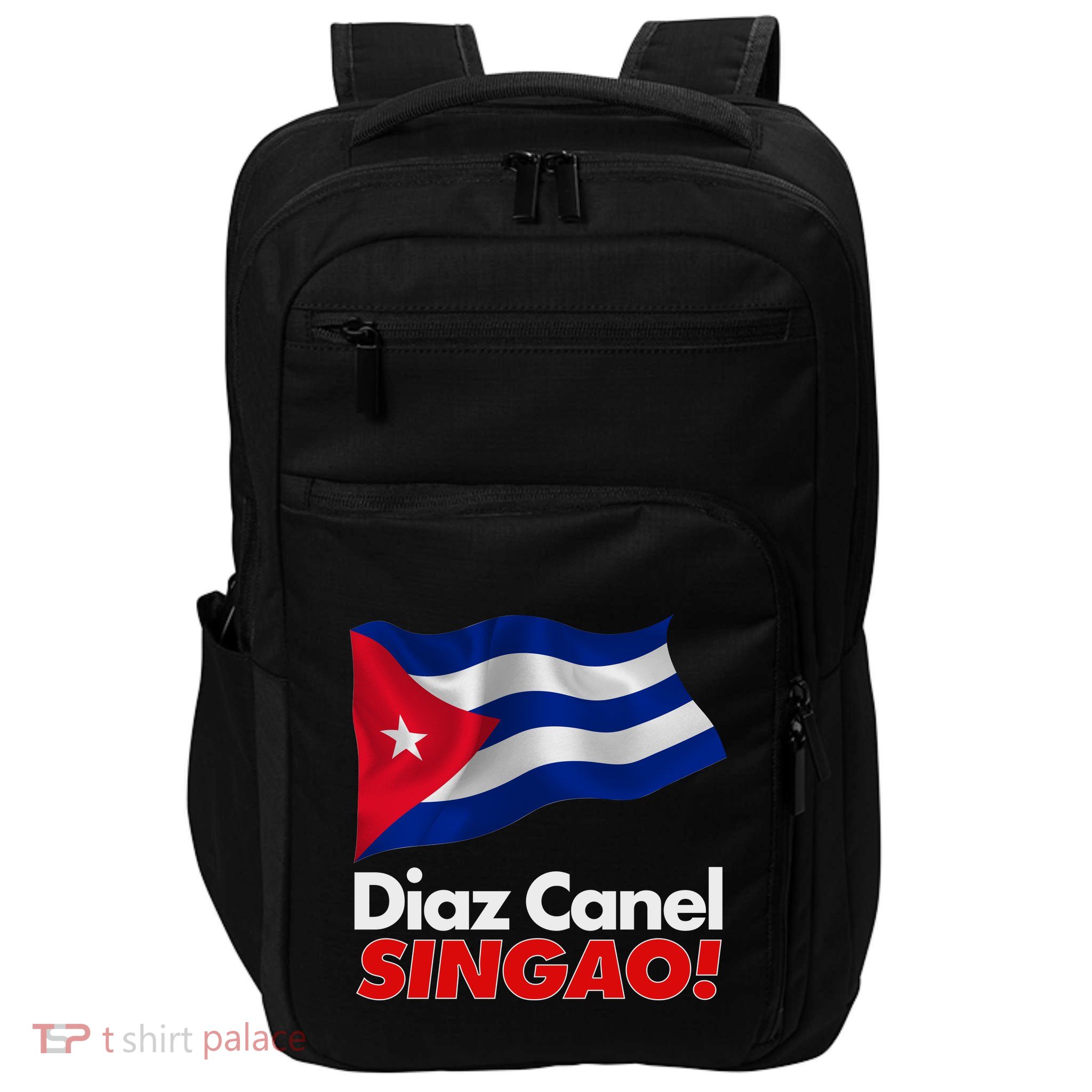 Diaz Canel Singao! Cuban Flag Impact Tech Backpack