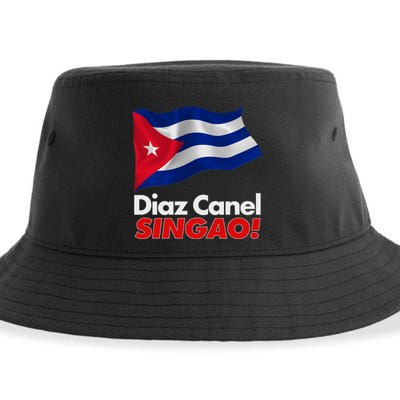 Diaz Canel Singao! Cuban Flag Sustainable Bucket Hat